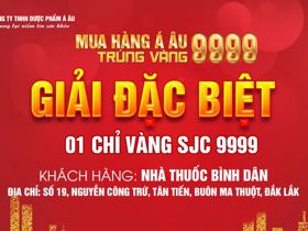 Chúc mừng Nhà thuốc Bình Dân đã trúng giải đặc biệt chương trình “MUA HÀNG Á U, TRÚNG VÀNG 9999”